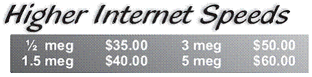 Higher Ineternet Speeds